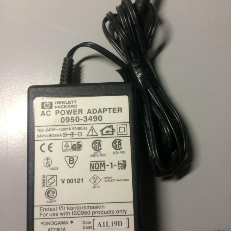 Ac power adapter 0950 3490 схема