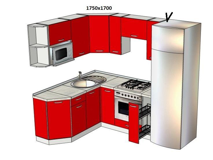 Угловая кухня 1700 на 1700