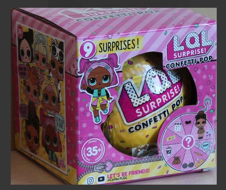 конфетти поп 2 волна. Totally tiny food miniatures w/ slime topping 9-piece set. 576341 игрушка l. сюрприз 9. мешочек сюрпризов блюда.