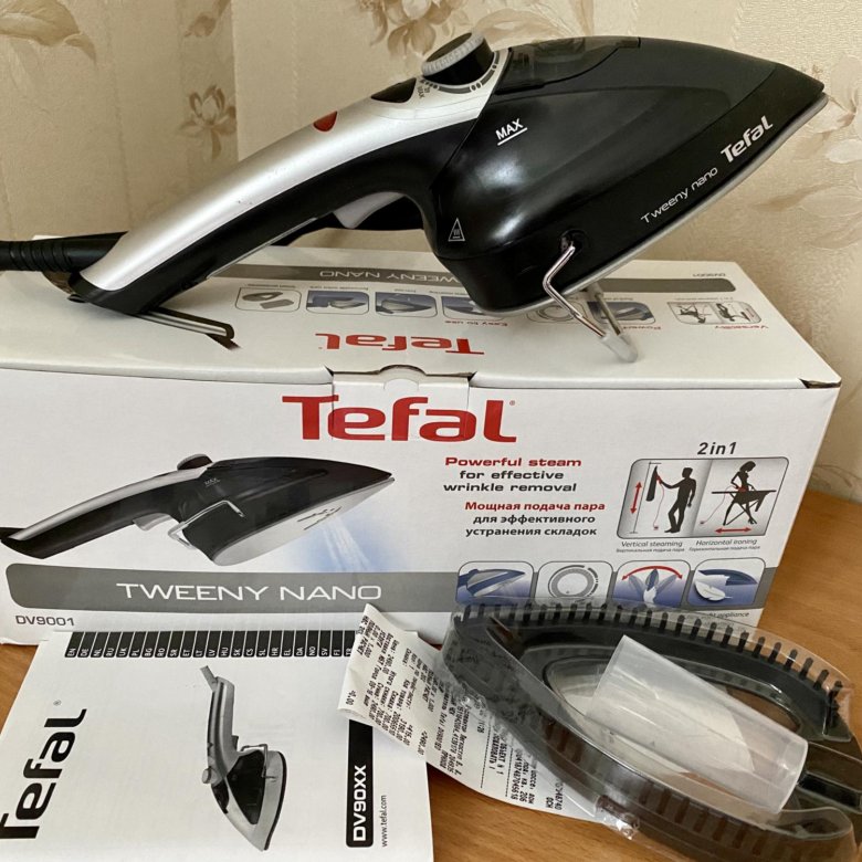 Ручной отпариватель tefal nano. Ручной отпариватель Tefal. Упаковка отпариватель утюжок. Tefal dv9001e0.