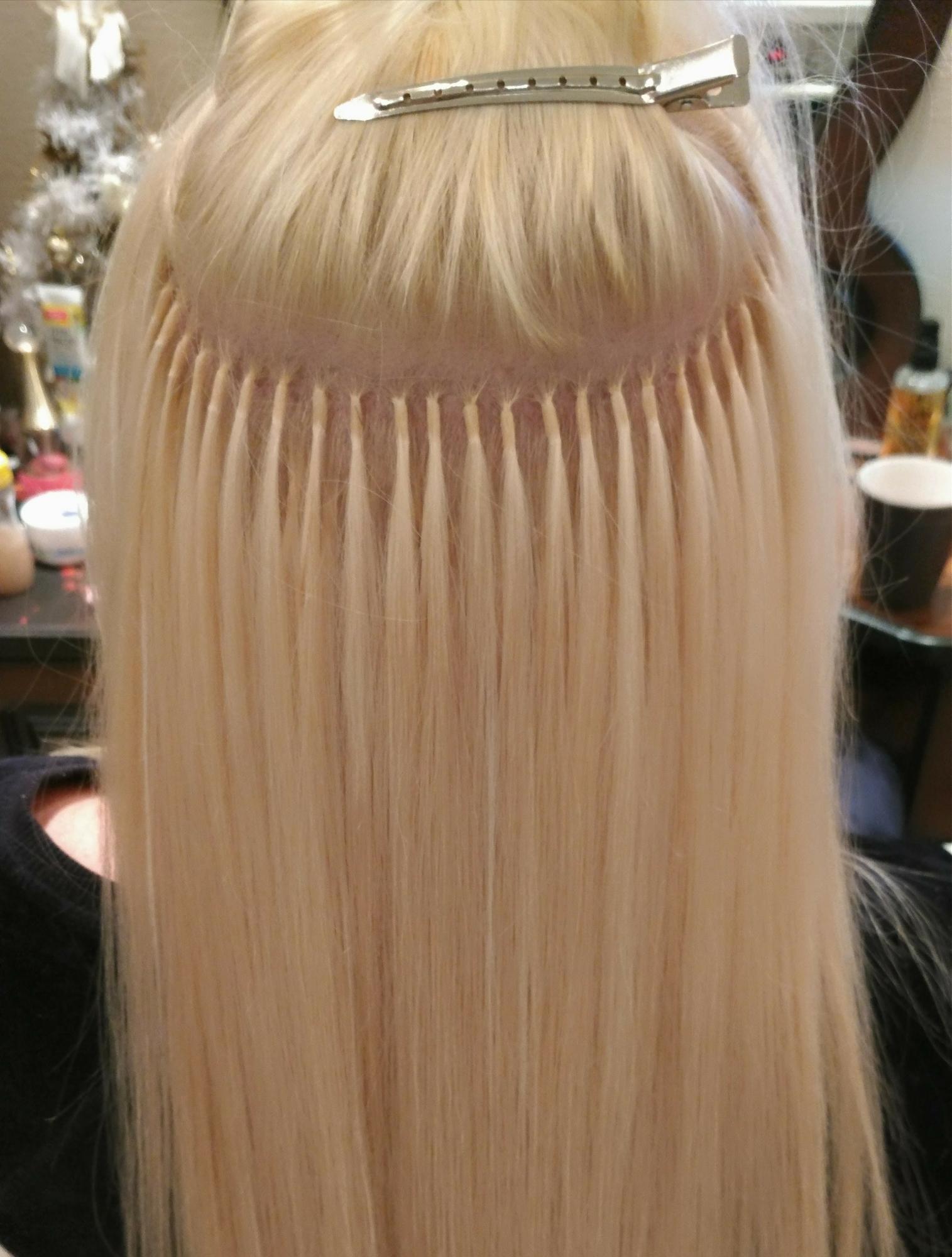 Наращивание волос липкие капсулы