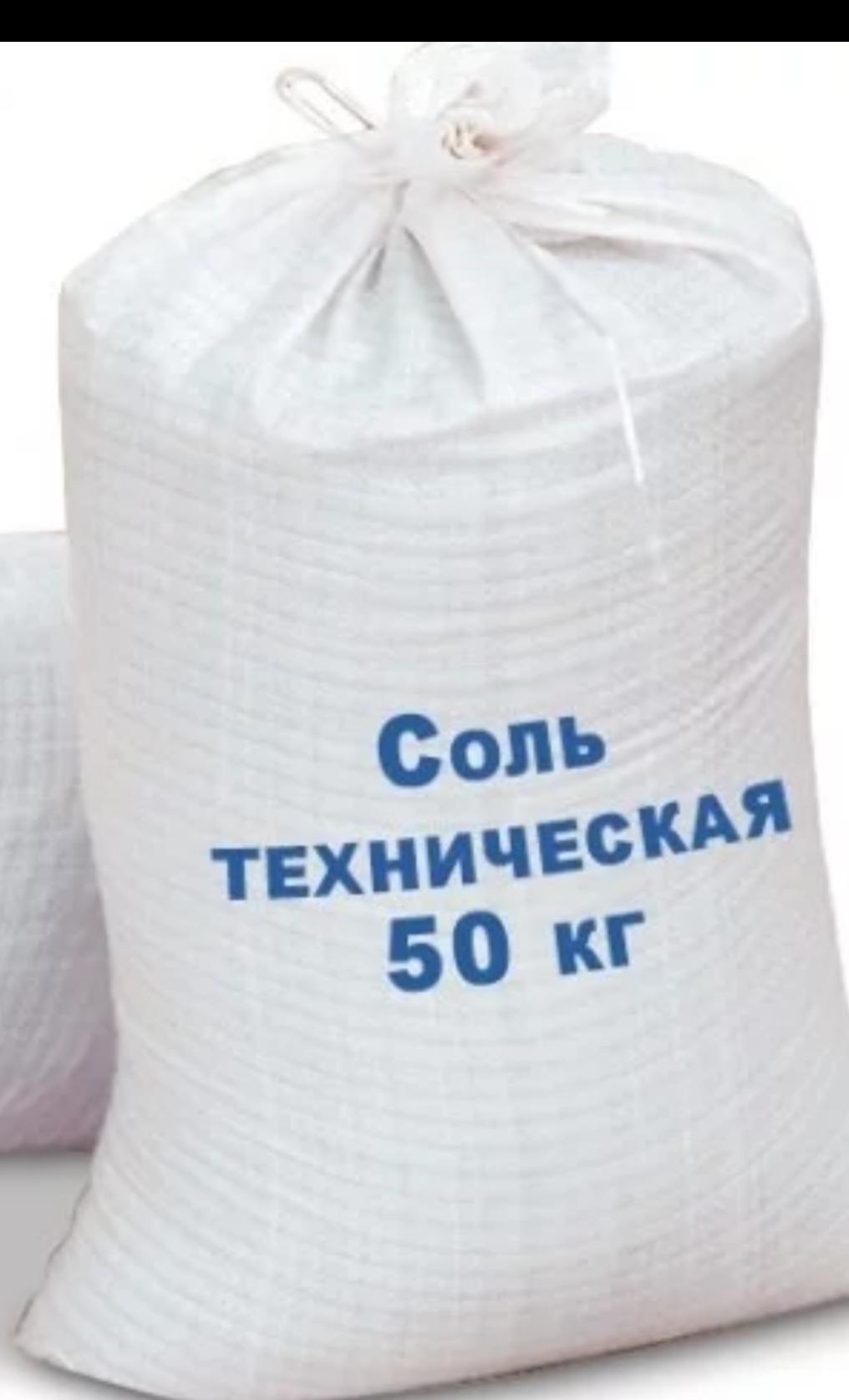 Соль техническая мешок 50 кг - фотография № 1