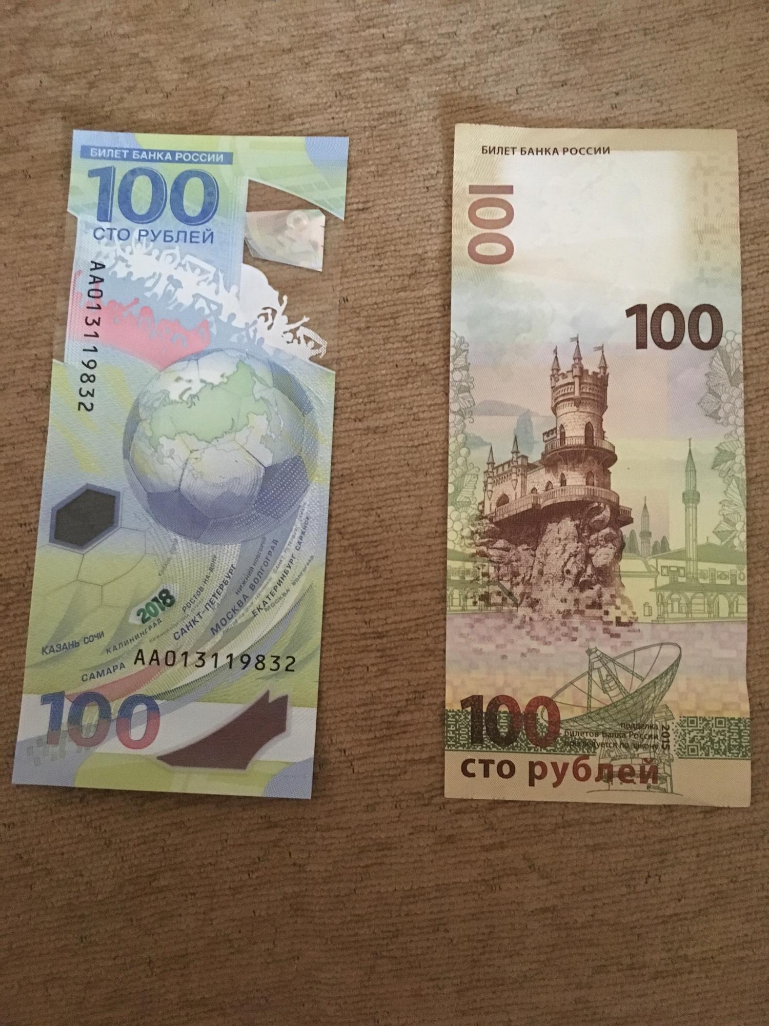Юбилейные 100 рублей