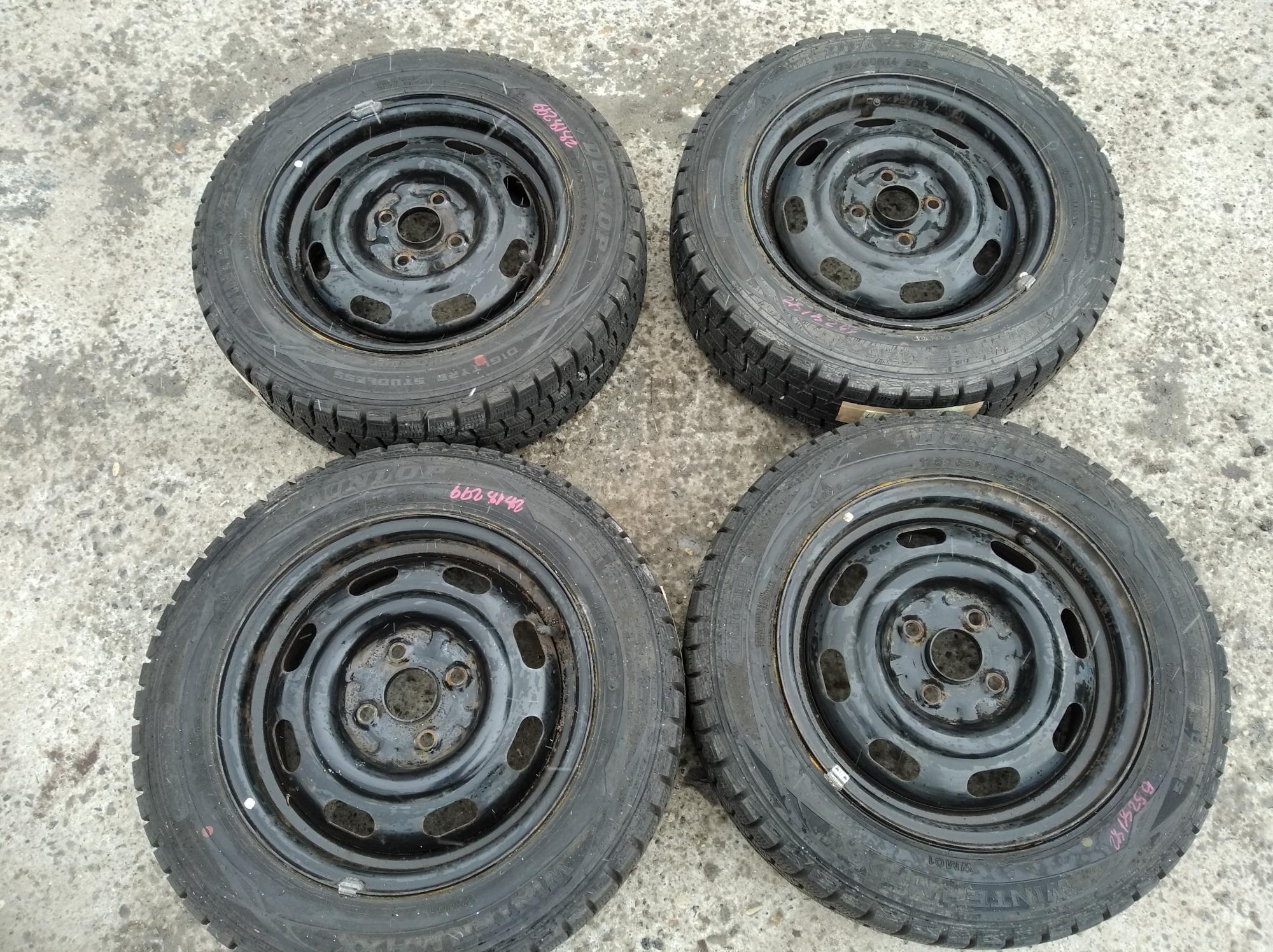 Колеса 175 r14. Диски Dunlop r13.